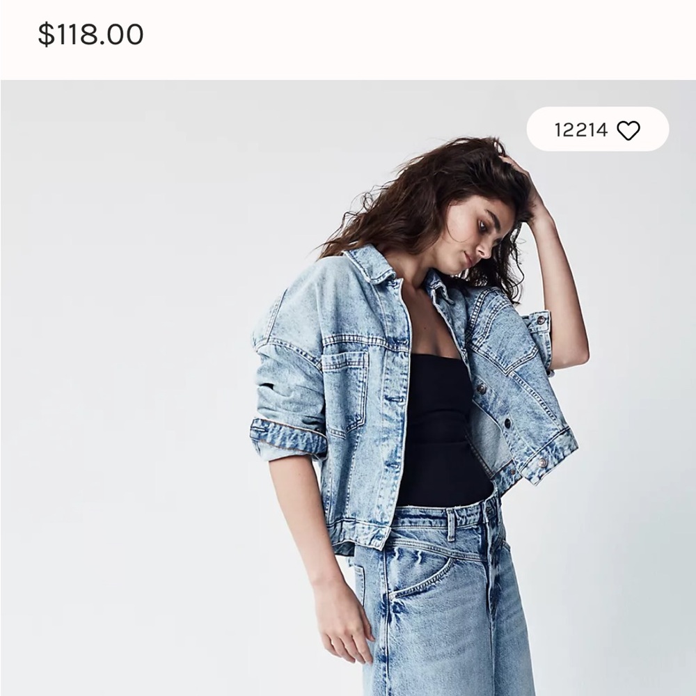 We the free Blue Denim Skirt